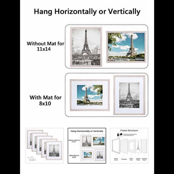 Set of 5 Picture Frames - 11 x 14 - New In Box - Light Oak finish - Picture 4 of 6